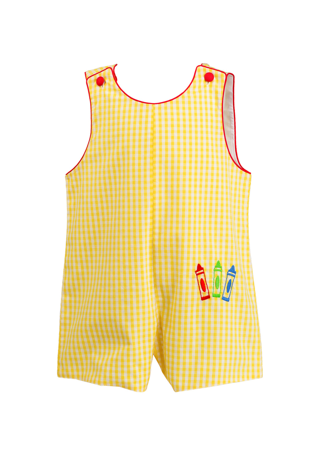 PRE-ORDER Exeter Jon Jon - Yellow Gingham with crayon embroidery - The Proper Peony FW26