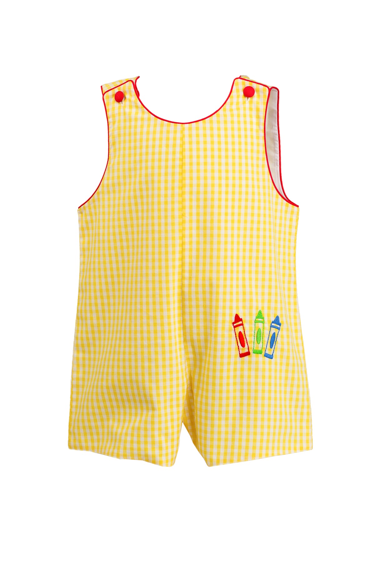 PRE-ORDER Exeter Jon Jon - Yellow Gingham with crayon embroidery - The Proper Peony FW26
