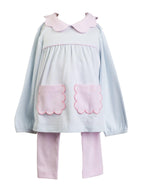 PRE-ORDER LS Scallop Pocket Tunic Set