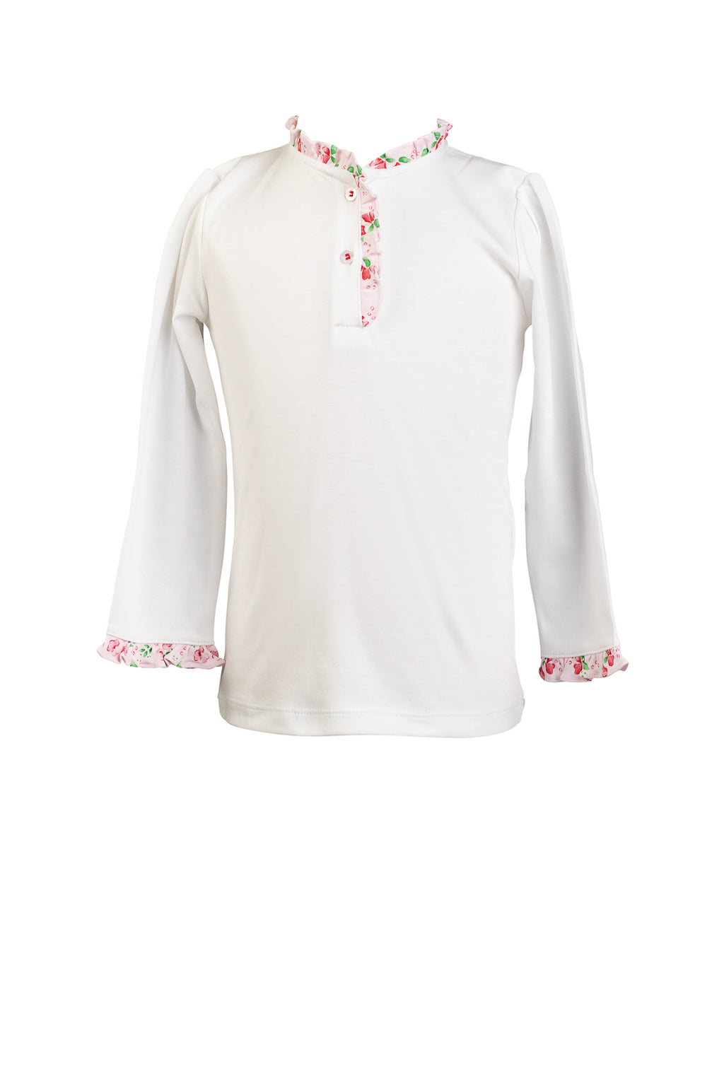 Zinnia Blooms LS Henley Shirt
