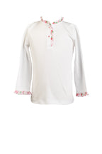 Zinnia Blooms LS Henley Shirt