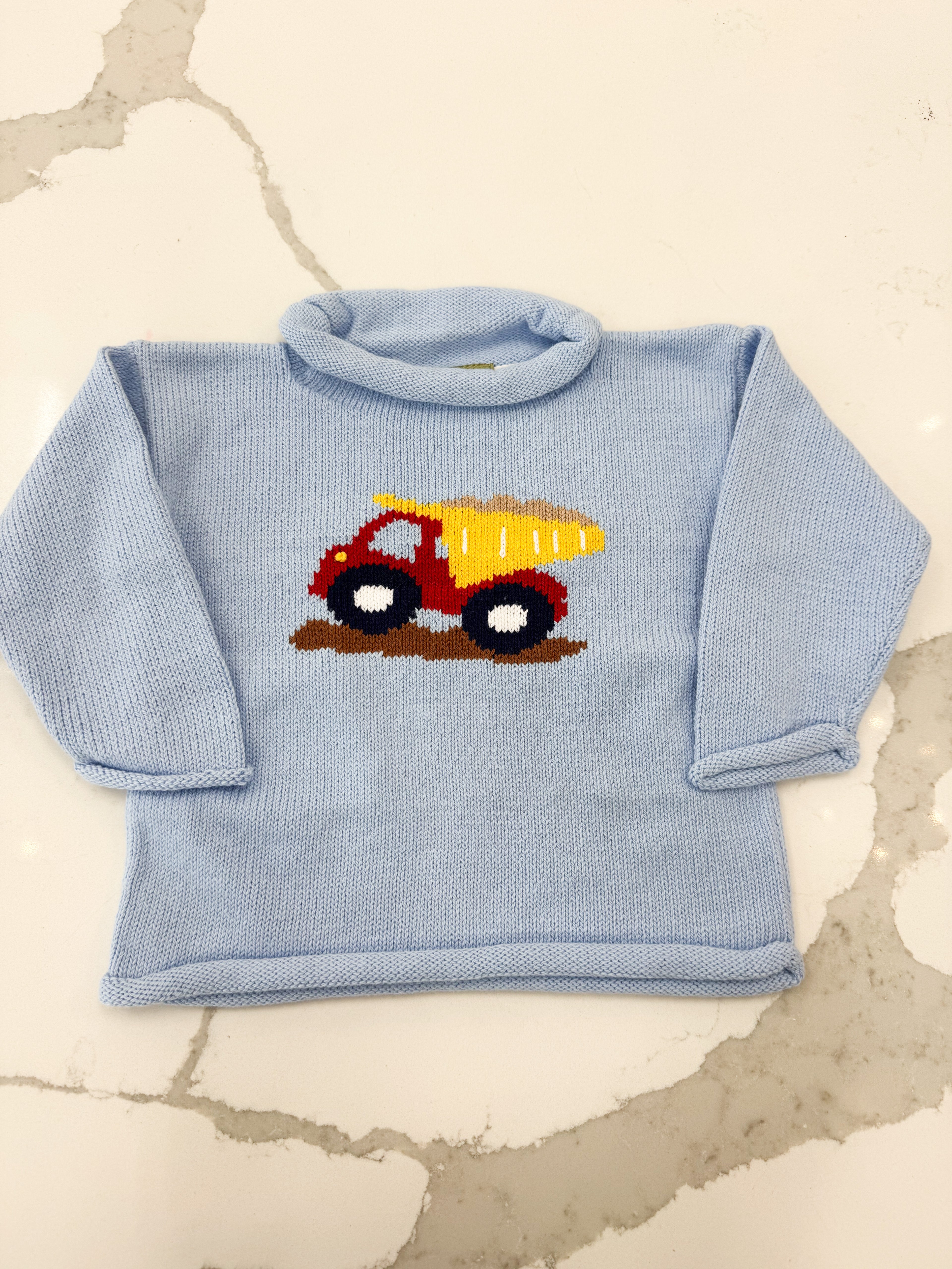 Dump Truck Roll Neck Sweater