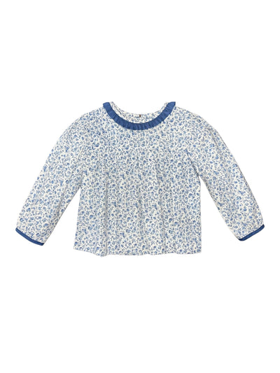 Christy Top - Navy Floral Vine