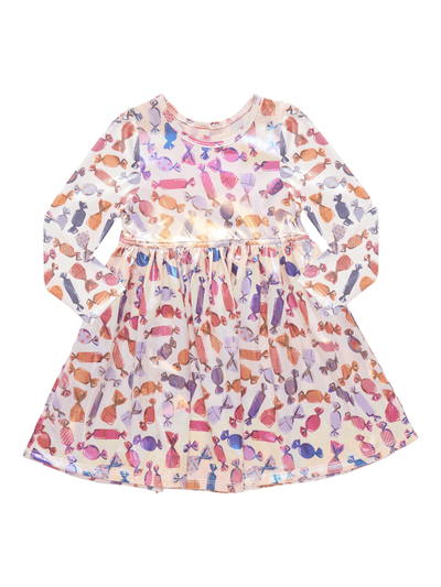 Lame' Steph Dress - Halloween Candy - Posh Tots Children's Boutique