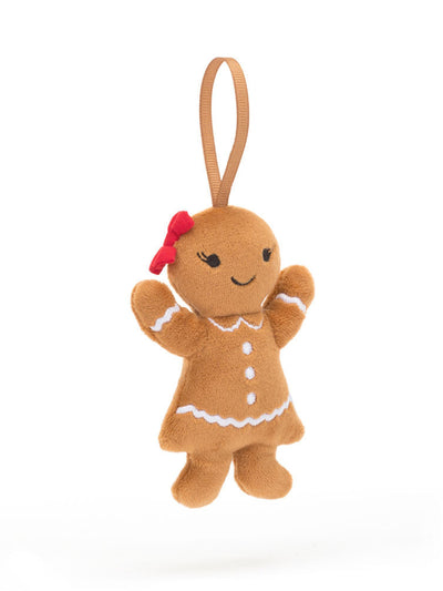 Festive Folly Gingerbread Ruby Ornament