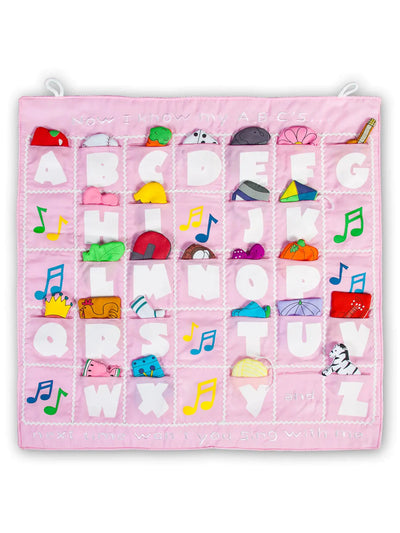 I Know My ABC's Pink Wall Hanging - Posh Tots Children's Boutique