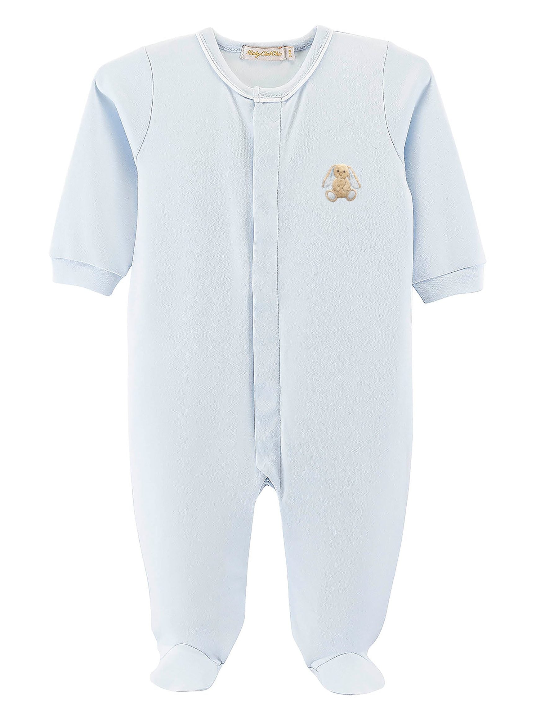 Tiny Baby Toys - Boy Embroidered Pima Footie