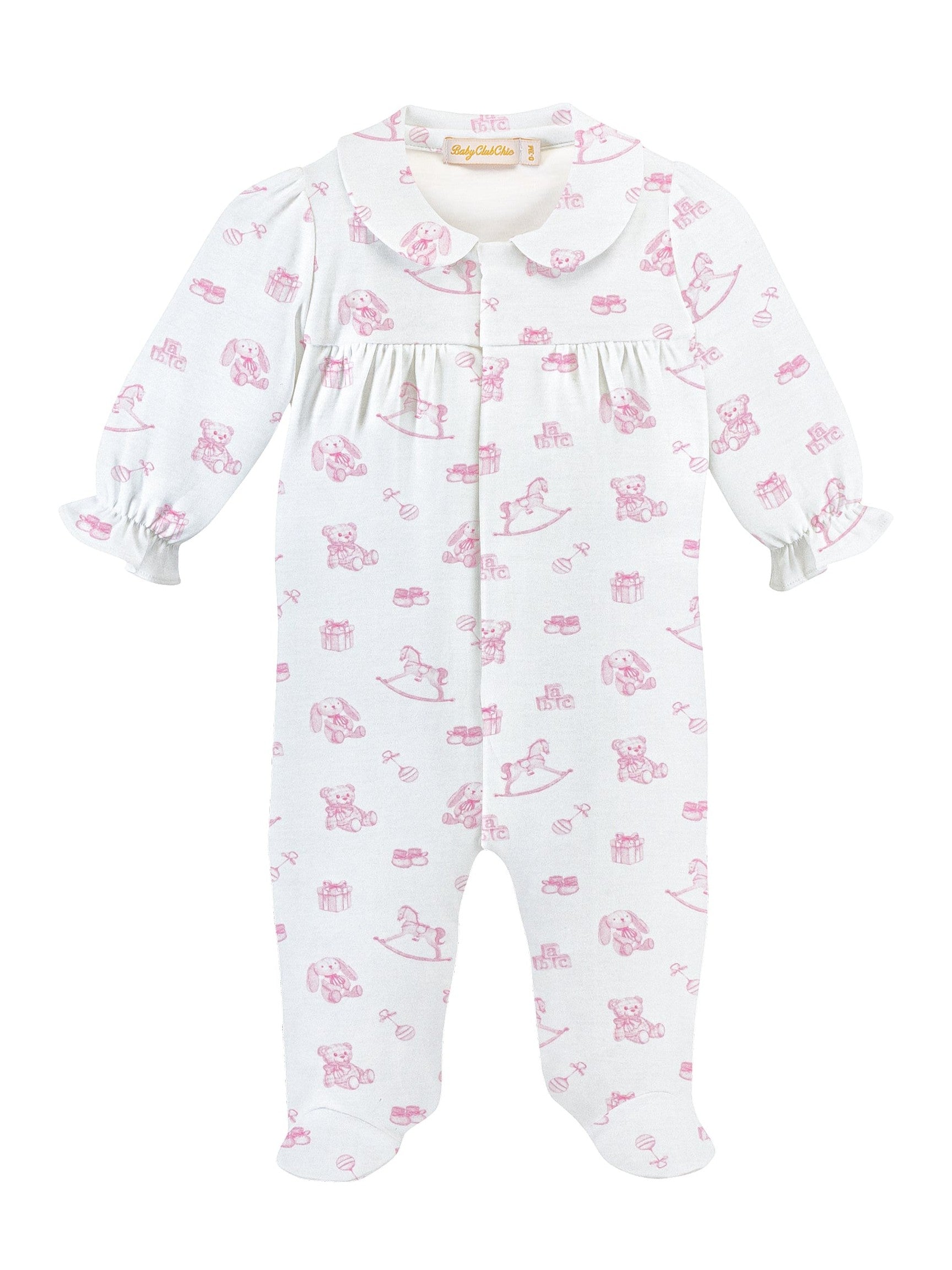 Tiny Baby Toys - Girl Printed Pima Footie