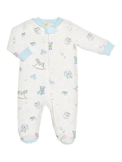 Toys Blue Zippered Footie