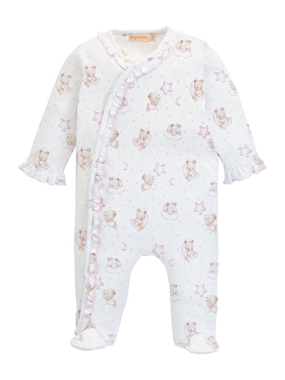 PRE-ORDER Printed Footie with Ruffle - Sleep Tight Bear