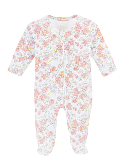 PRE-ORDER Printed Zipped Footie - Pastel Floral