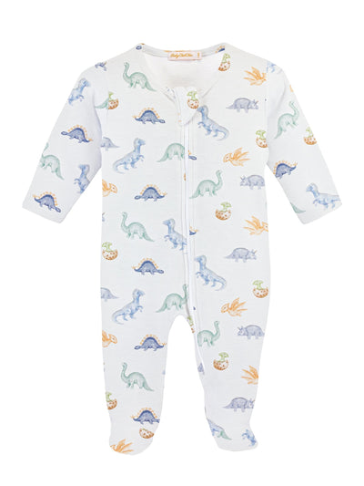 PRE-ORDER Printed Zipped Footie - Baby Dinos