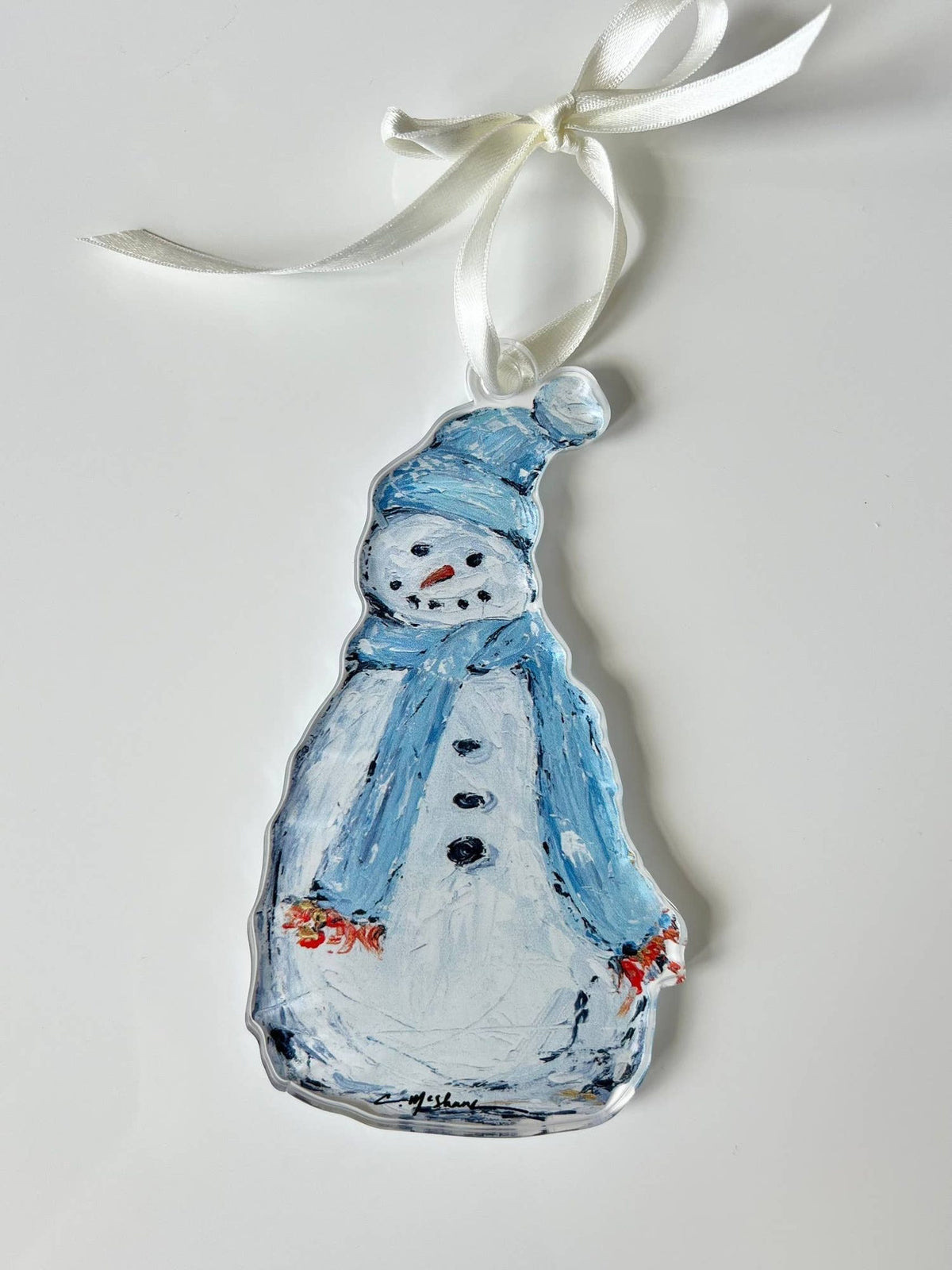 Frosty Snowman Acrylic Christmas Ornament