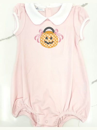 Trick or Treat Applique Pink Bubble