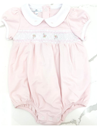 Freya and Finn Smocked Collared Girl Bubble