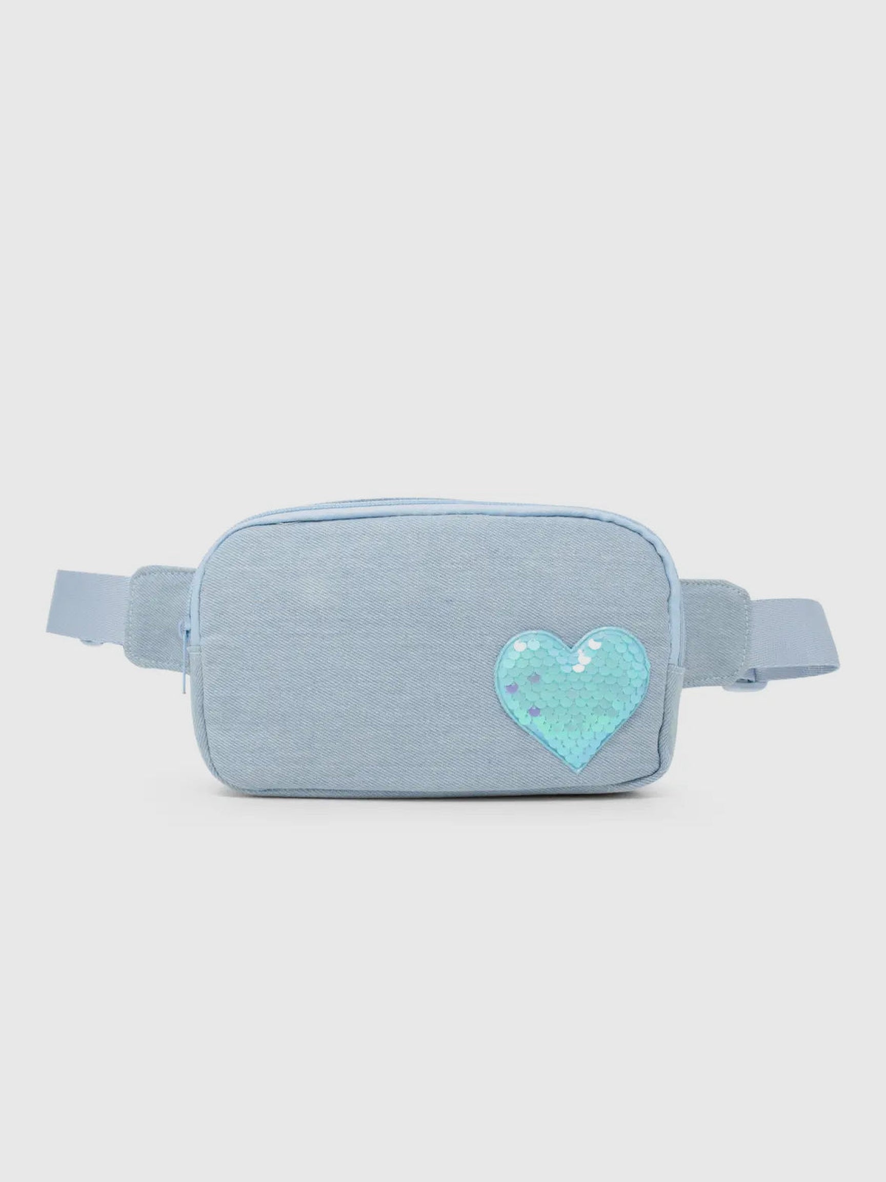 Sequin Heart Belt Bag