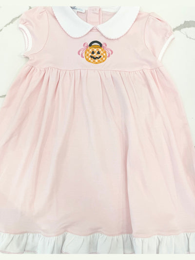 Trick or Treat Applique Pink Dress