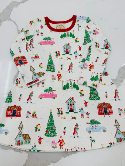 Polly Play L/S Dress - Make the Season Bright - Posh Tots Children's Boutique