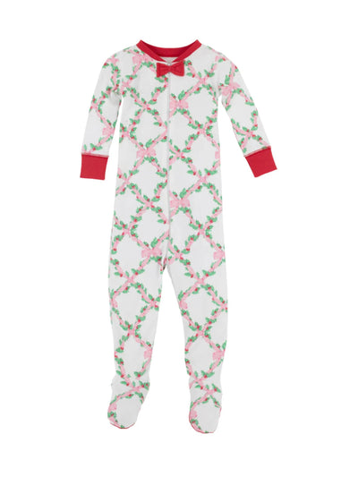 Noelle's Night Night Footie - TBBC Holly Day - Posh Tots Children's Boutique