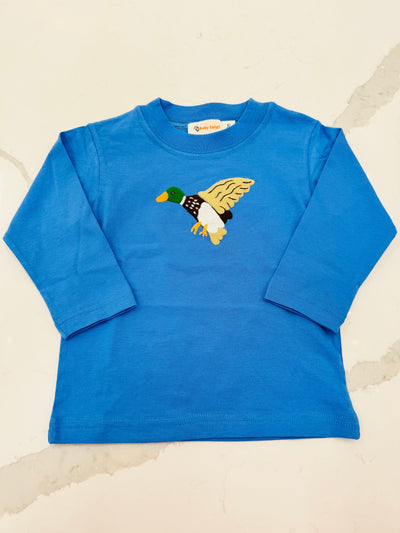 Blue Flying Mallard Applique L/S Shirt