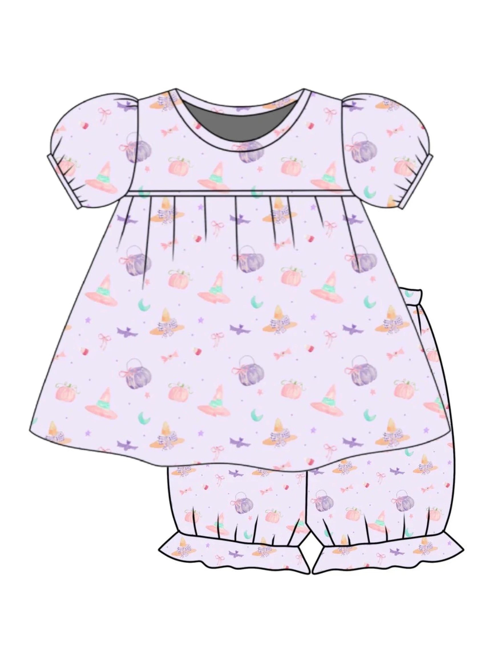 PRE-ORDER Hartford Bloomer Set - Little Miss Spooky