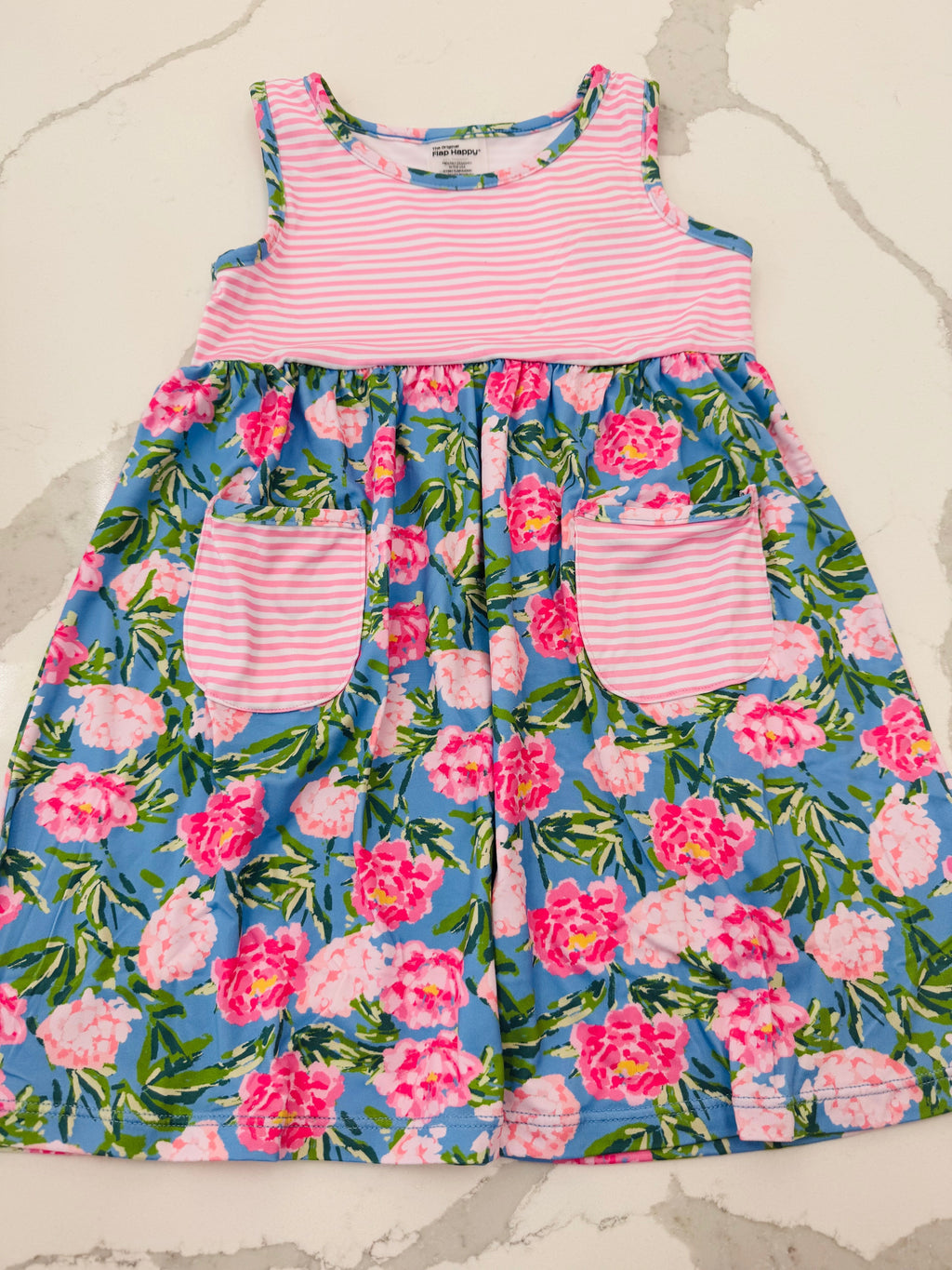 UPF 50+ Dahlia Sleeveless Tee Dress w/ Pockets