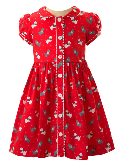 Scottie Dog Button-Front Dress