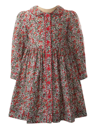 Botanical Button-Front Dress