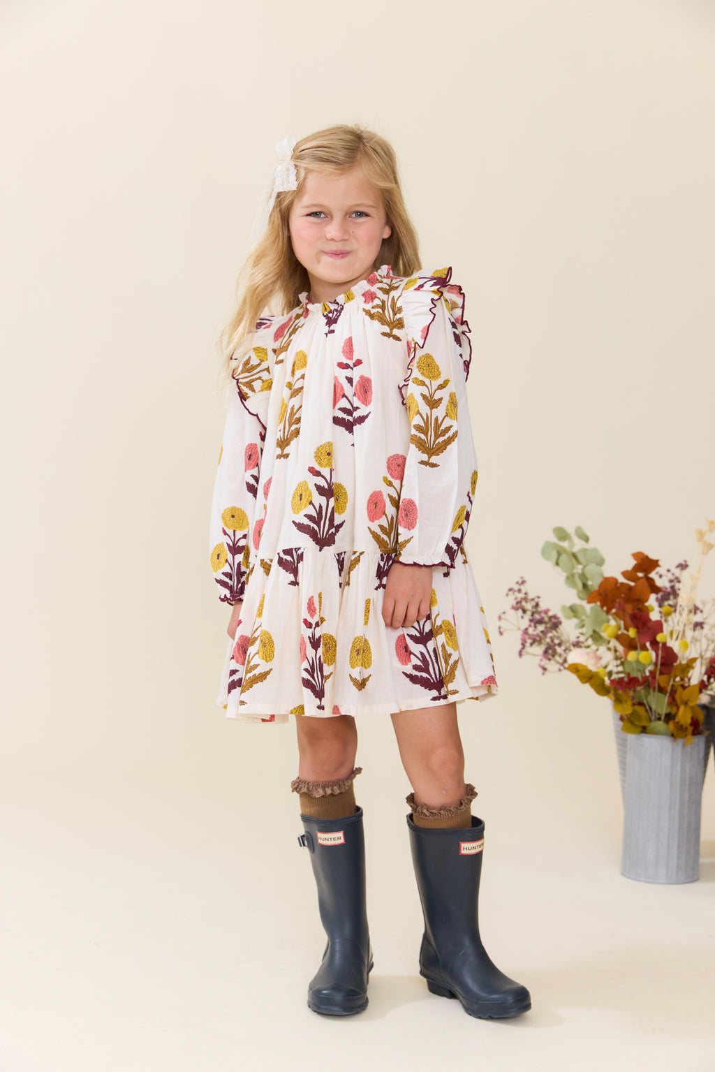 PRE ORDER: Girls Harper Dress - Harvest Dandelion