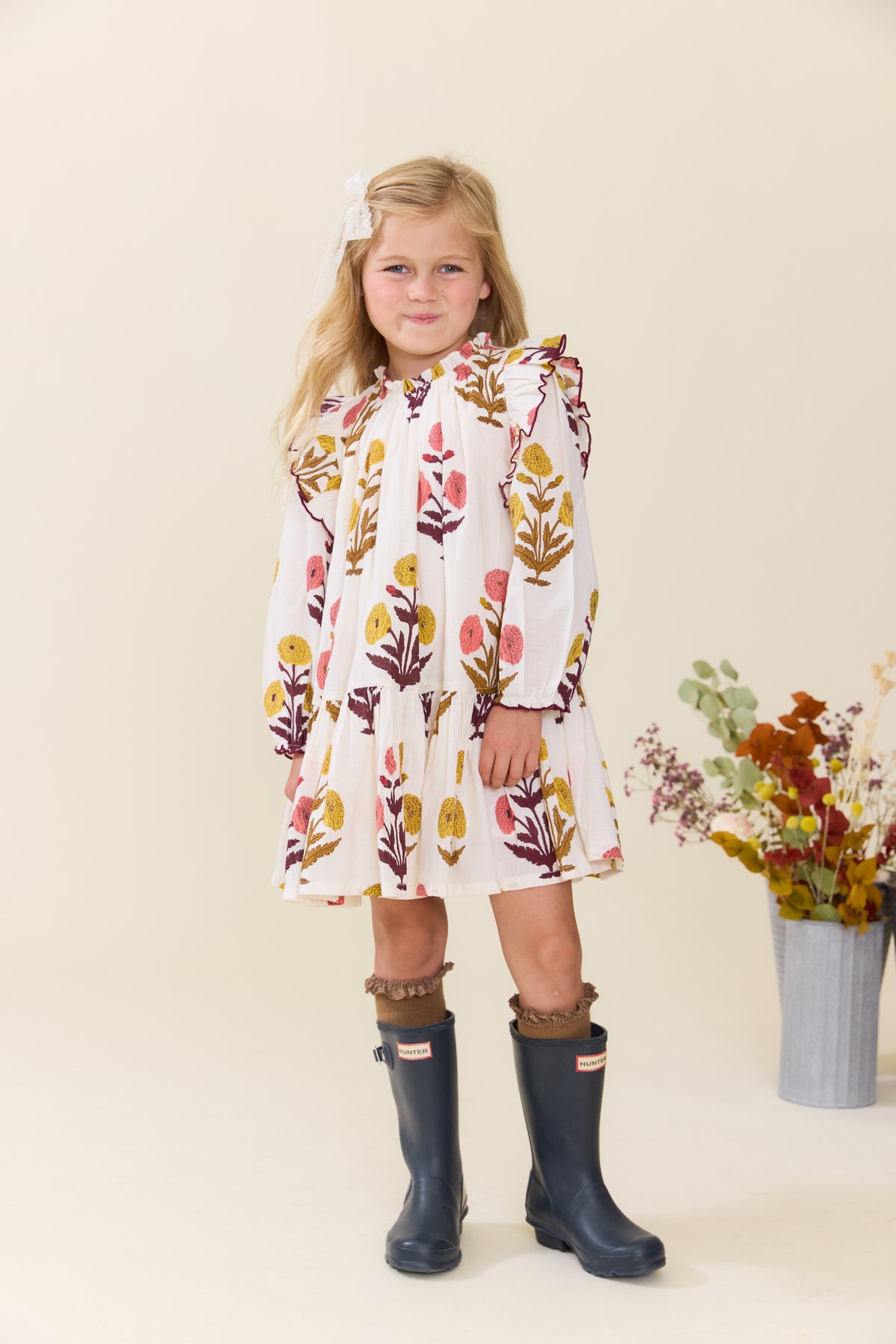 PRE ORDER: Girls Harper Dress - Harvest Dandelion