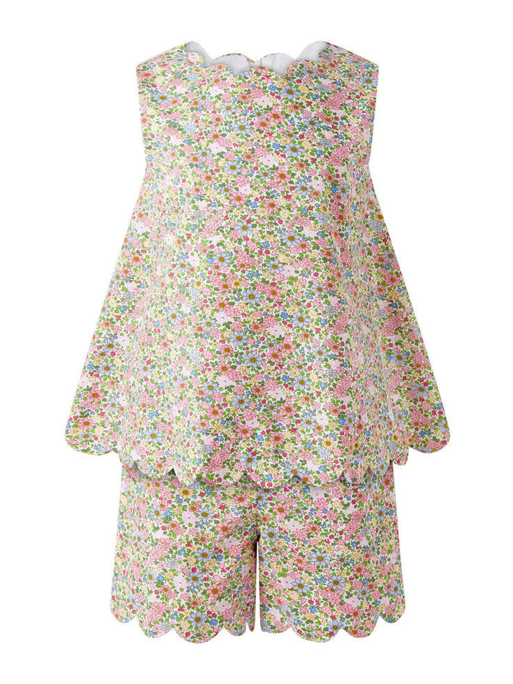 Floral Scalloped Short Set