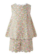 Floral Scalloped Short Set