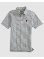 Georgia Lyndonn Jr. Striped Jersey Performance Polo - Bulldog Head Logo