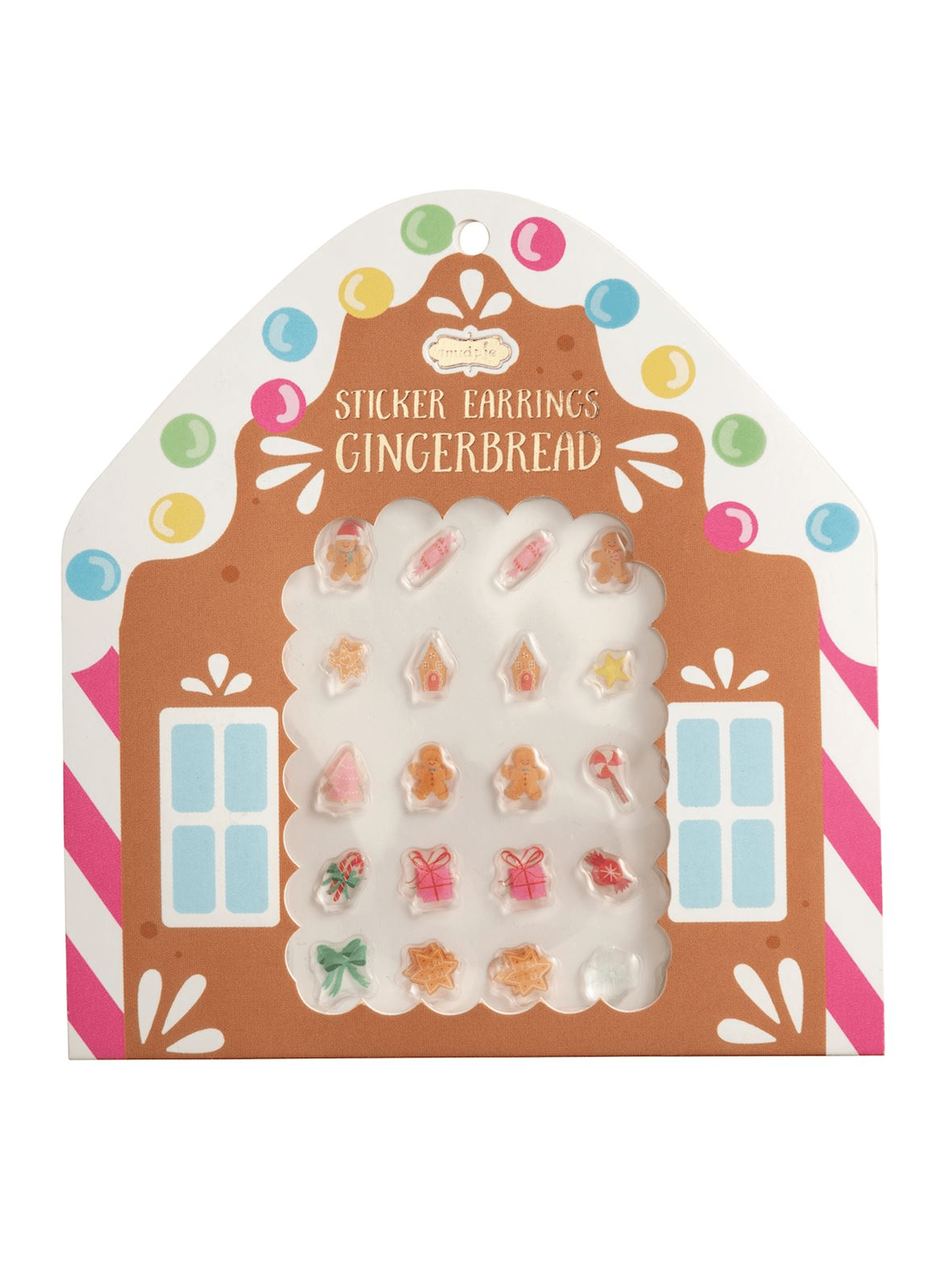 Gingerbread Stick-On Earring Set