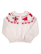 Girls Fair Isle Sweater - Red & Black Cheerleader