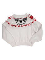 Girls Fair Isle Sweater - Red & Black Cheerleader