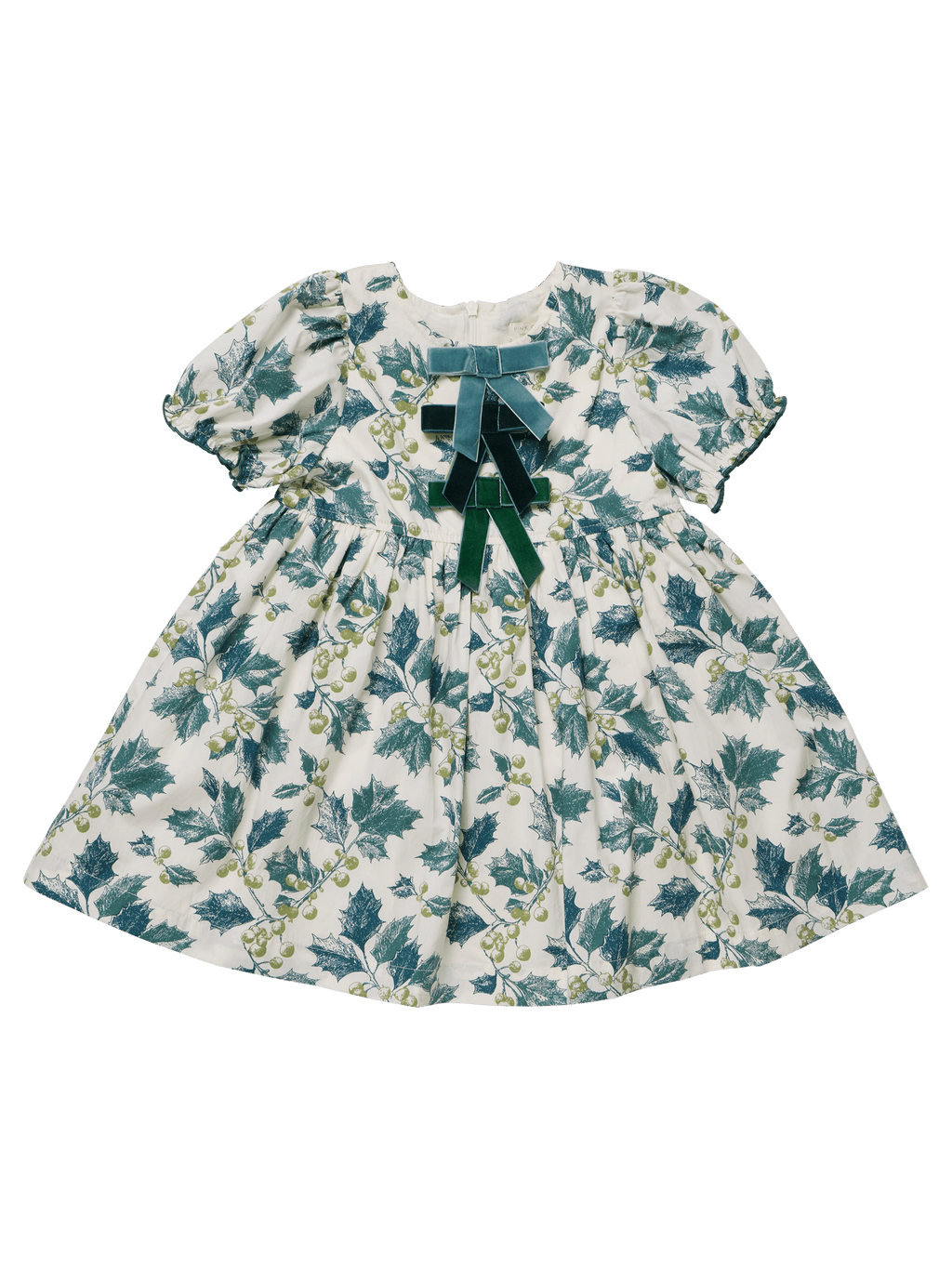 Girls Hermione Dress - Green Holly