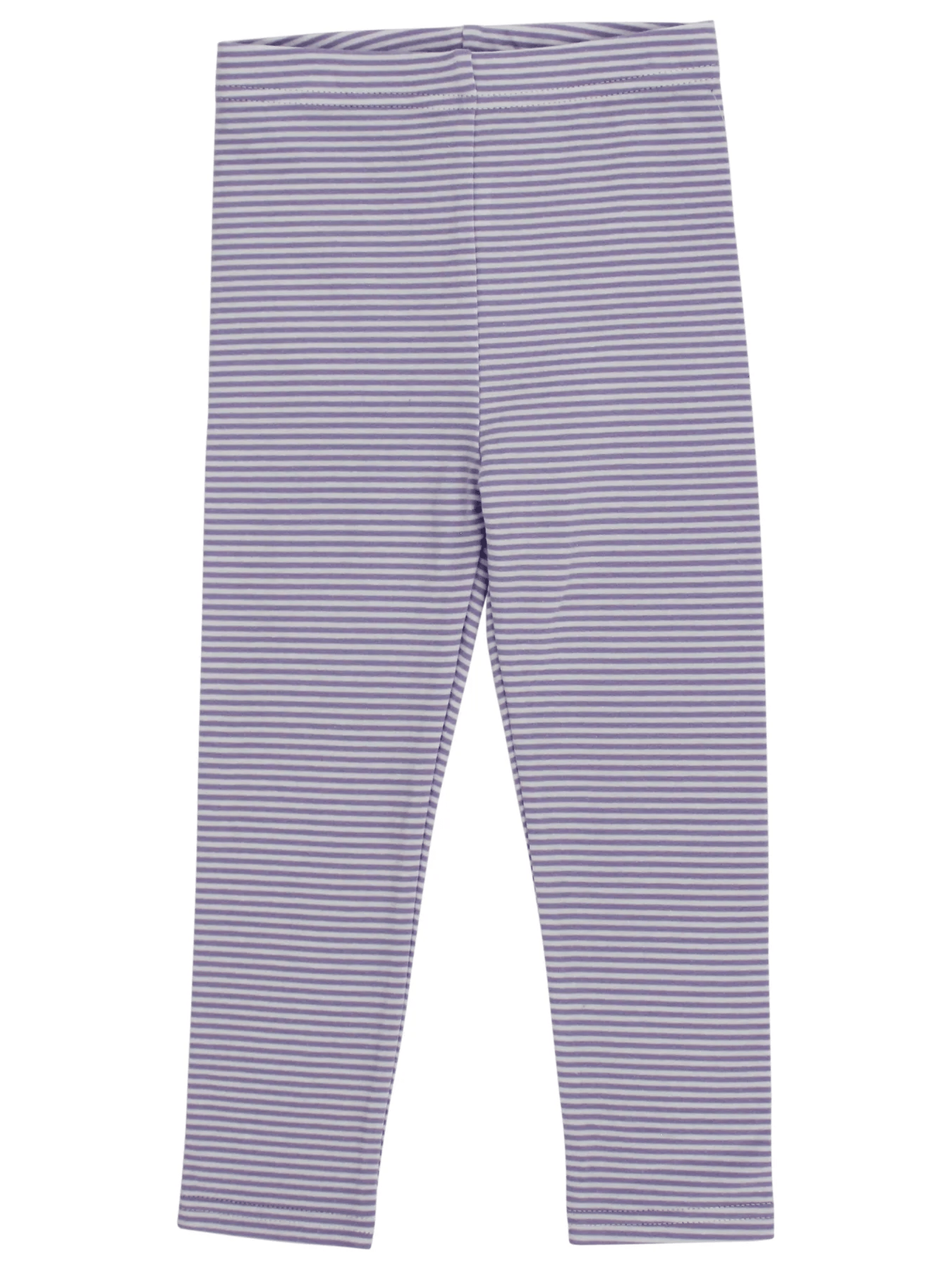 Girls Leggings - Lilac Stripe Knit