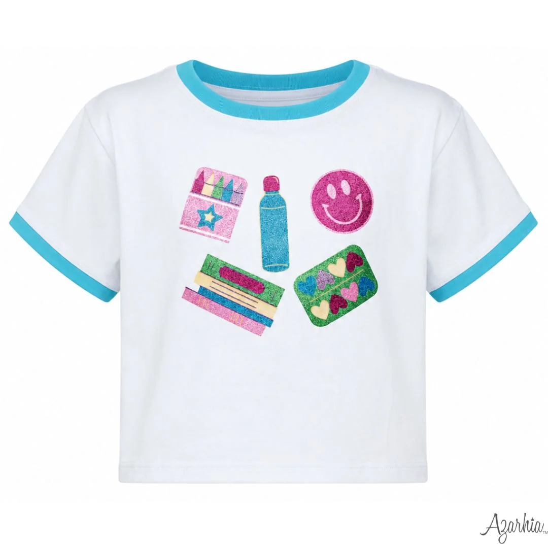 Glitter School Elements White Boxy