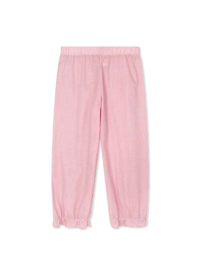 PRE-ORDER Gloria Gathered Pant - Polite Pink Minigingham