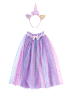 Rainbow Unicorn Cape & Headband - Posh Tots Children's Boutique
