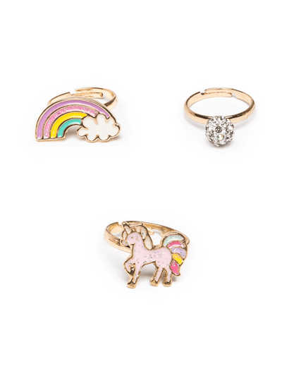 Boutique Unicorn Rainbow Rings - 3 pc