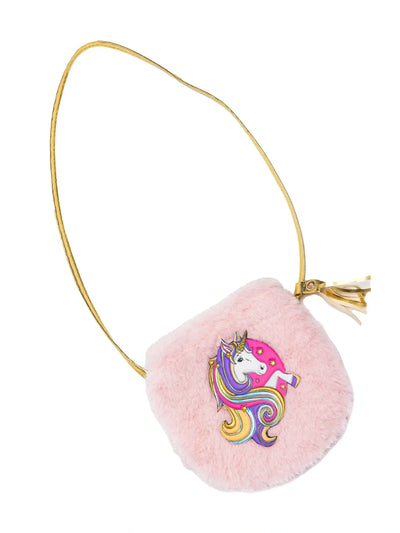 Fluffy Pink Unicorn Petite Purse