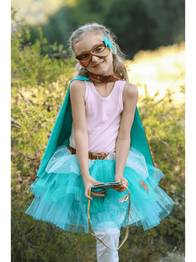 Super-Duper Teal Tutu, Cape, & Mask