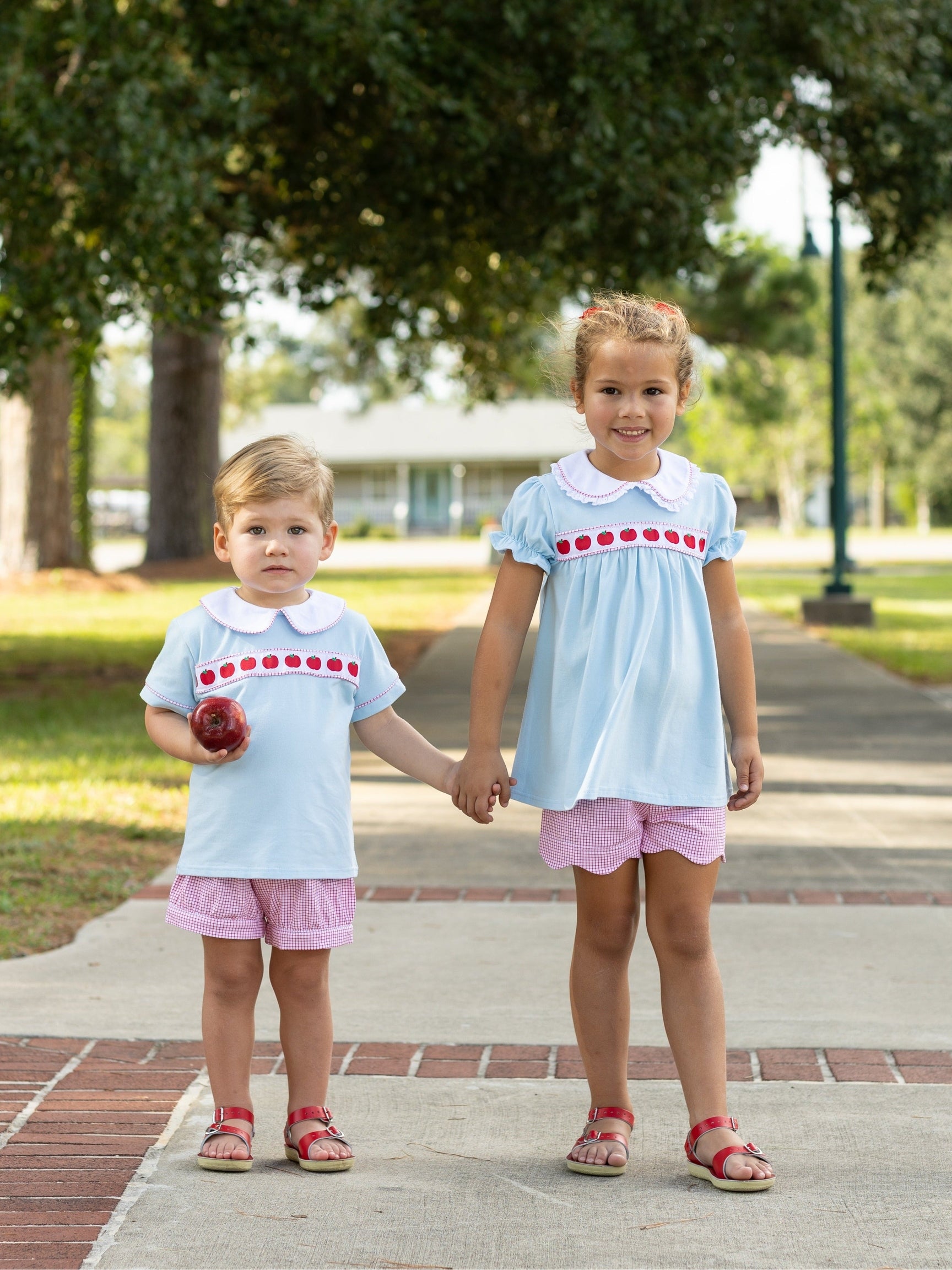 Apple Ribbon Short Set