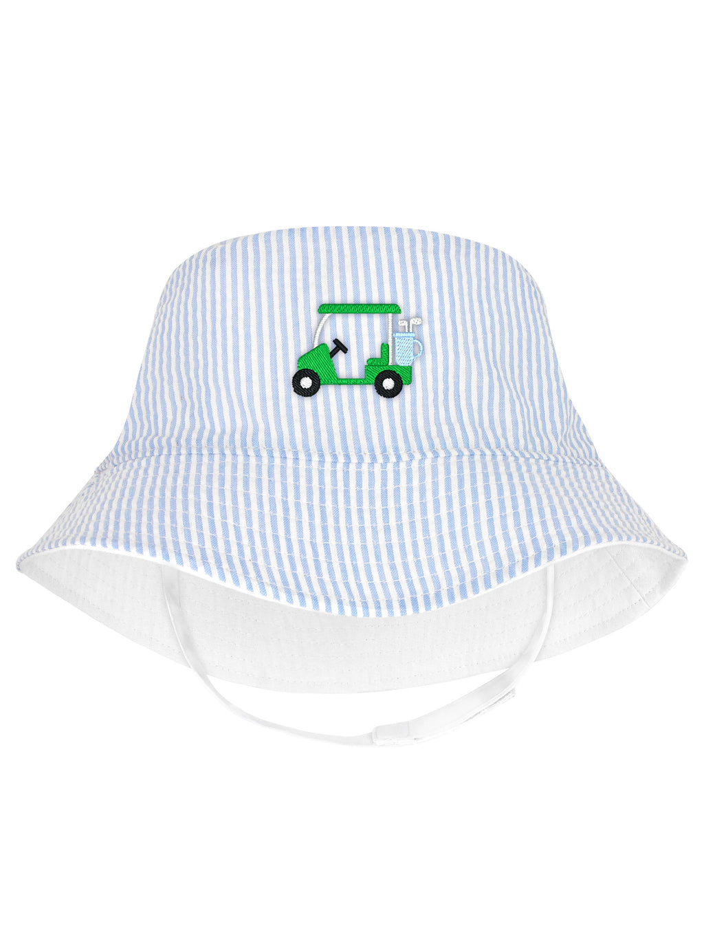 Embroidered Boys Bucket Hat w/Straps