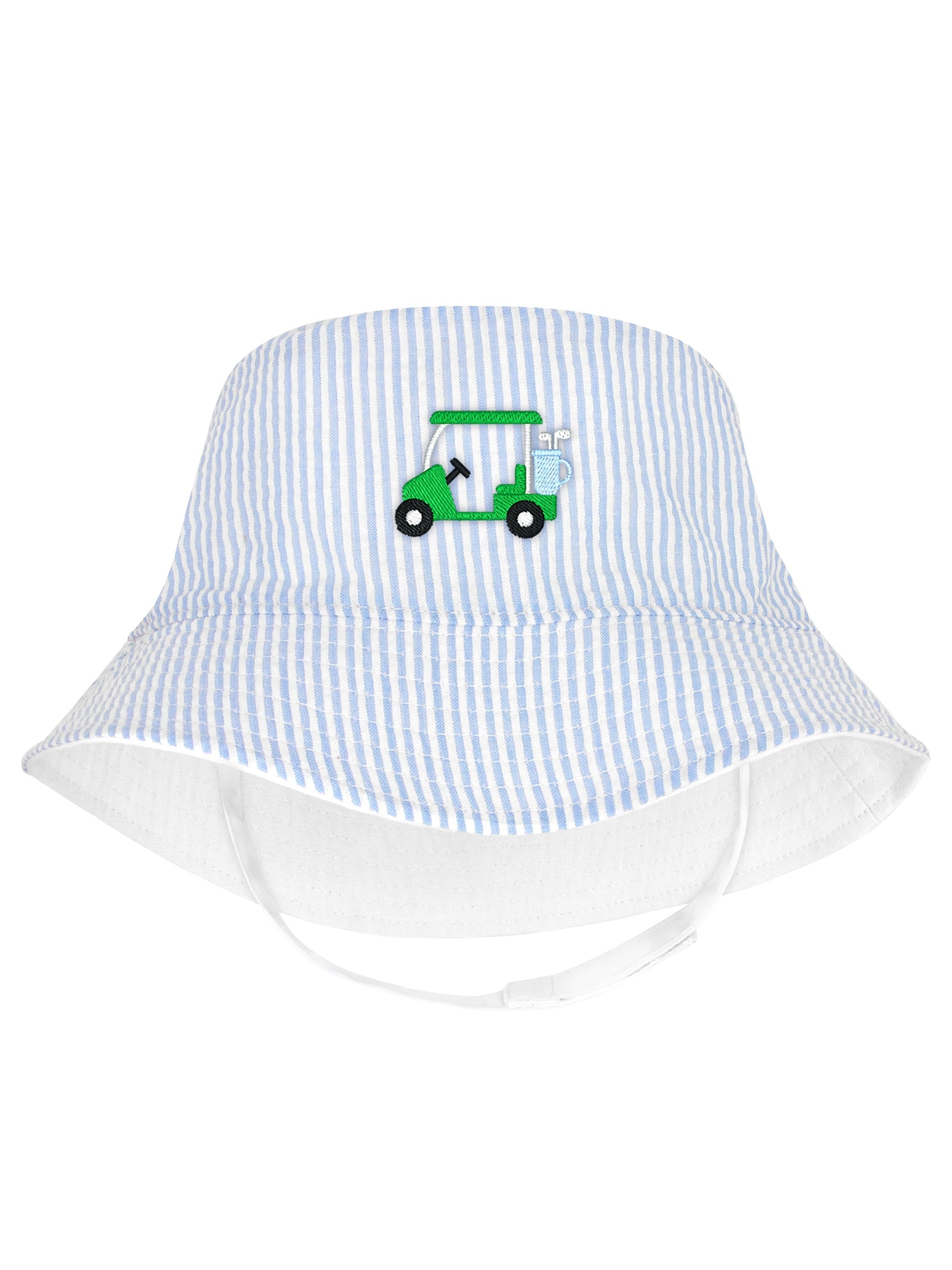 Embroidered Boys Bucket Hat w/Straps