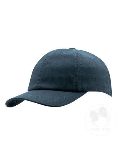 Embroidered Dog Navy Twill Ball Cap