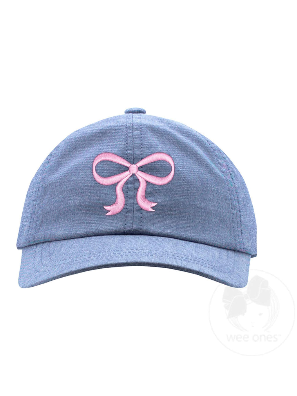 Embroidered Seersucker Girl's Ball Cap