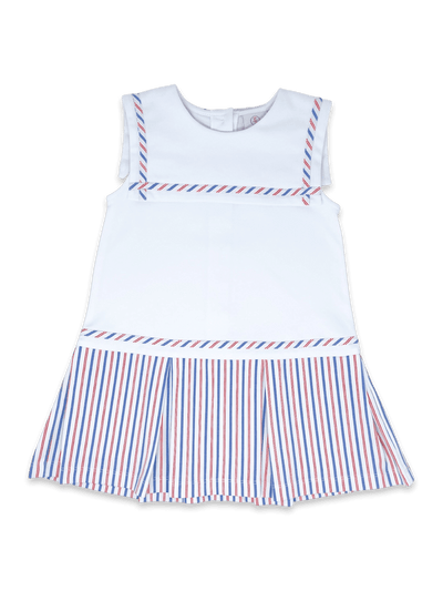 PRE-ORDER Hadley Dress - Stripes Bright Stars Brave Hearts